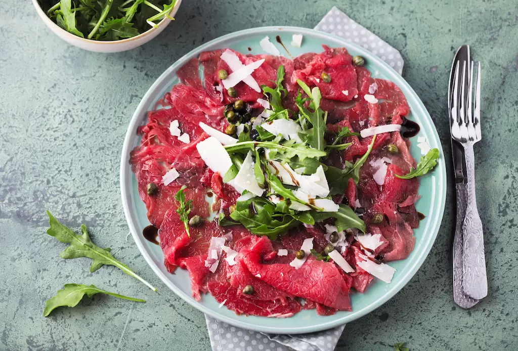 Parmigiano d'estate, carpaccio